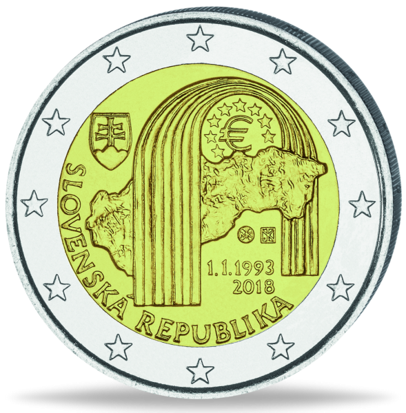 2 Euro Slowakei 2018 - Münze Vorderseite