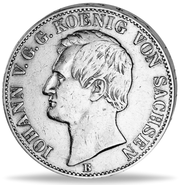 Königreich Sachsen, Vereinstaler Johann - Vorderseite Münze