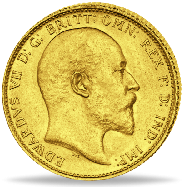 1 Sovereign 1902-1910, Edward VII. (ss/vz) - Münze Vorderseite
