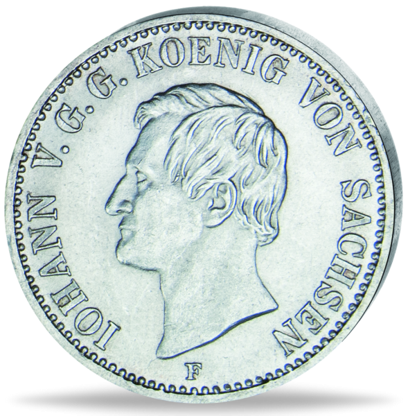 Sachsen 1/3 Taler 1852 - Vorderseite Münze