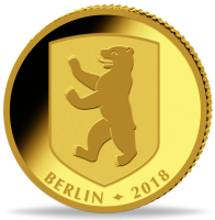 Gold-Gedenkprägung Berliner Bär