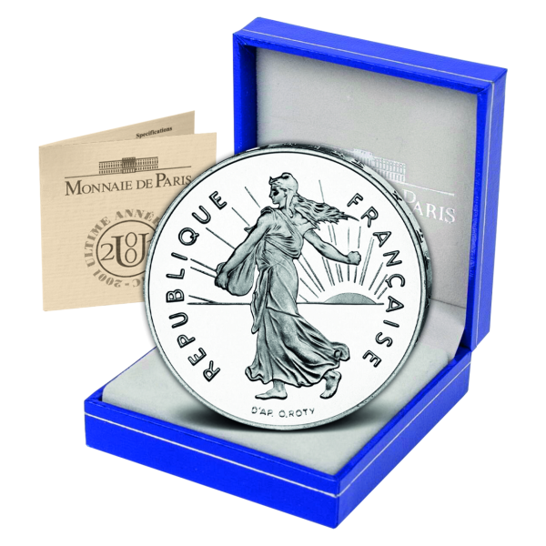 5 Francs Säerin Silber - Münze in Kassette