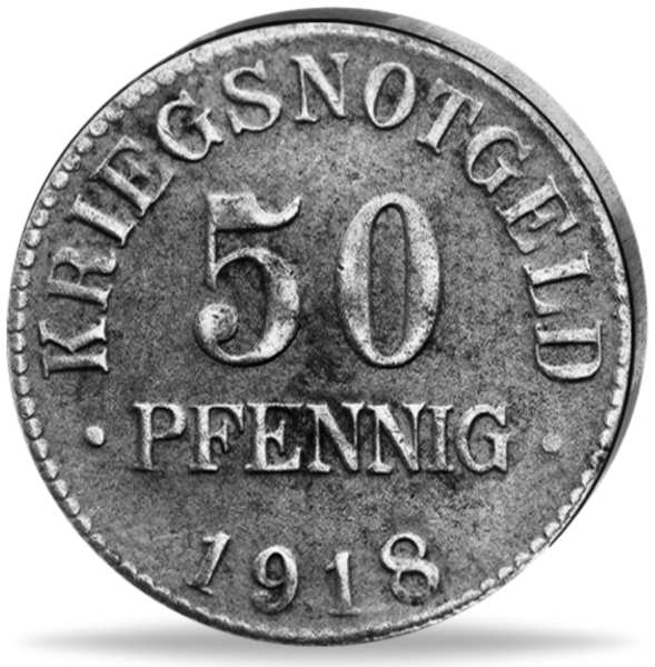 Braunschweig 50 Pfennig Sachsenross - Eisen - Münze Vorderseite