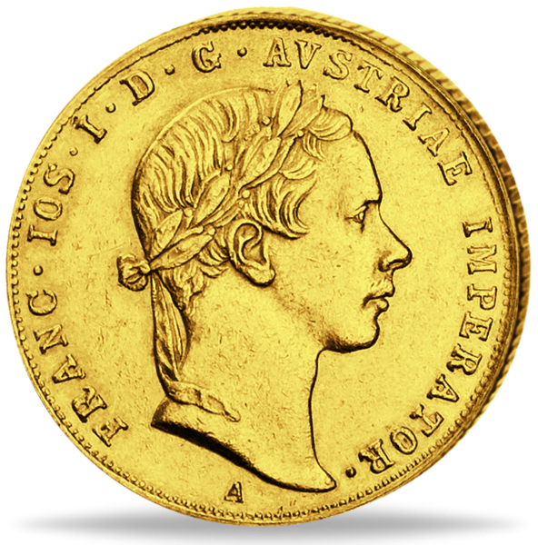 1 Dukat Franz Joseph 1858 - Vorderseite Münze