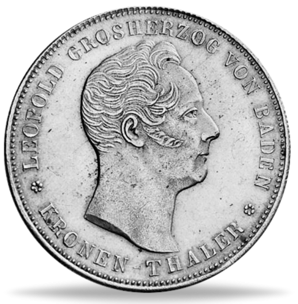 Kronentaler Karl Leopold Friedrich - Vorderseite historische Silbermünze