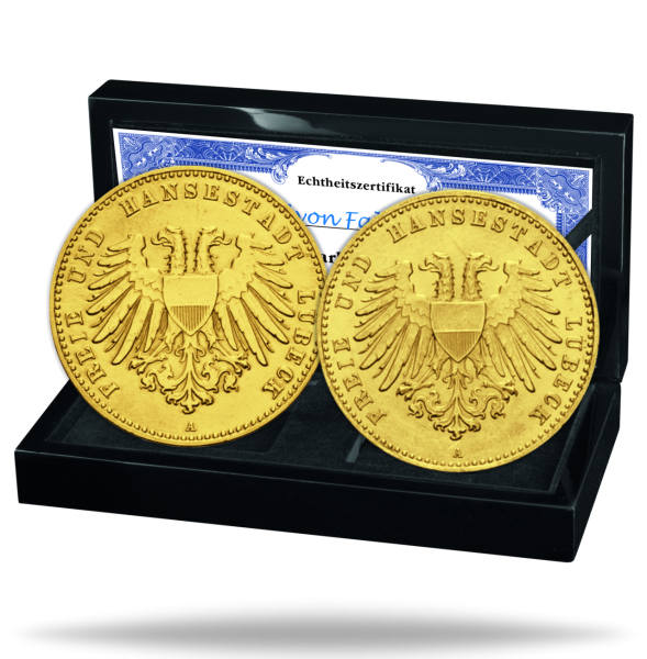 Lübeck Gold Komplett Satz 10 Mark (2 Münzen) Gold - Satzbild