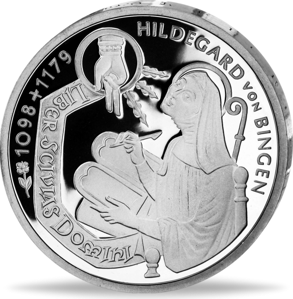 10 Deutsche Mark Hildegard von Bingen - Vorderseite deutsche BRD Münze