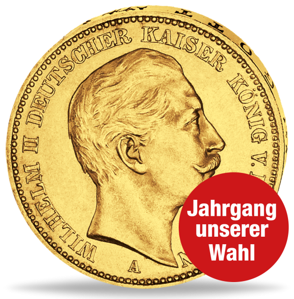 20 Mark Wilhelm II. - Münze Vorderseite