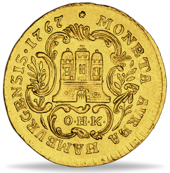 HAMBURG, Dukat 1767, Frbg.1127 - Münze Vorderseite