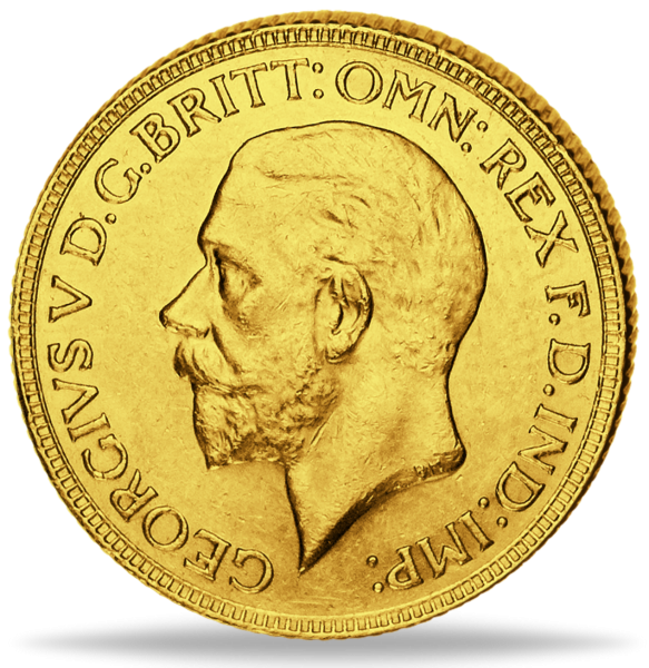 1 Sovereign Georg V. - Vorderseite Münze