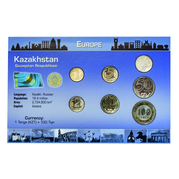 188 Tenge Kursmünzensatz Kasachstan (7 Münzen)