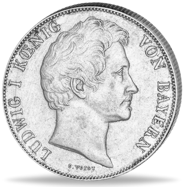 Königreich Bayern 1 Gulden „Ludwig I.“ - Münze Vorderseite