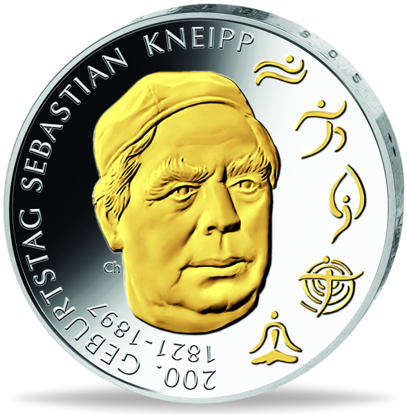 20 Euro Sebastian Kneipp Vorderseite Münze