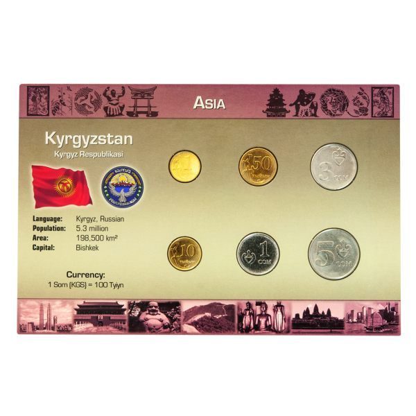 9,61 Som Kursmünzensatz Kirgistan (6 Münzen)