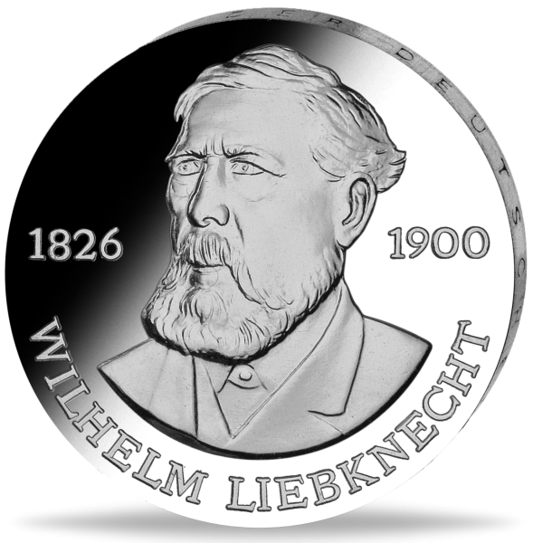 20 Mark der DDR Wilhelm Liebknecht - Polierte Platte - Münze Vorderseite