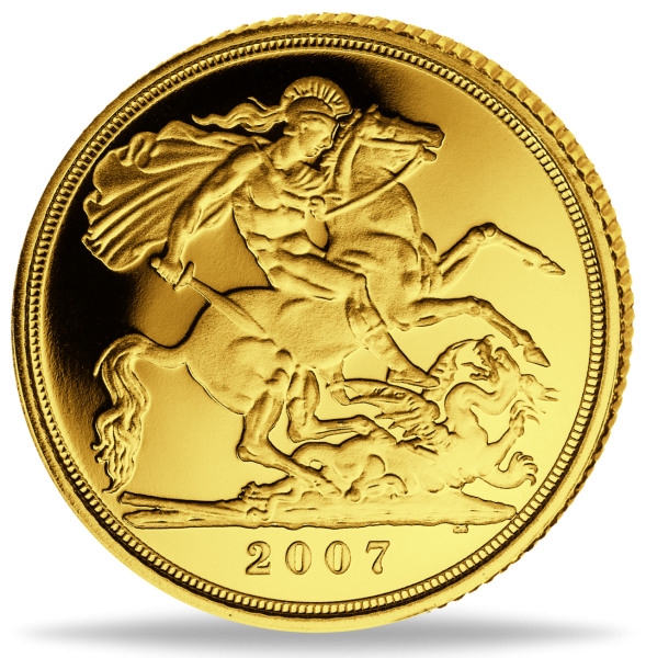 1 Sovereign Elisabeth II. - Münze Vorderseite
