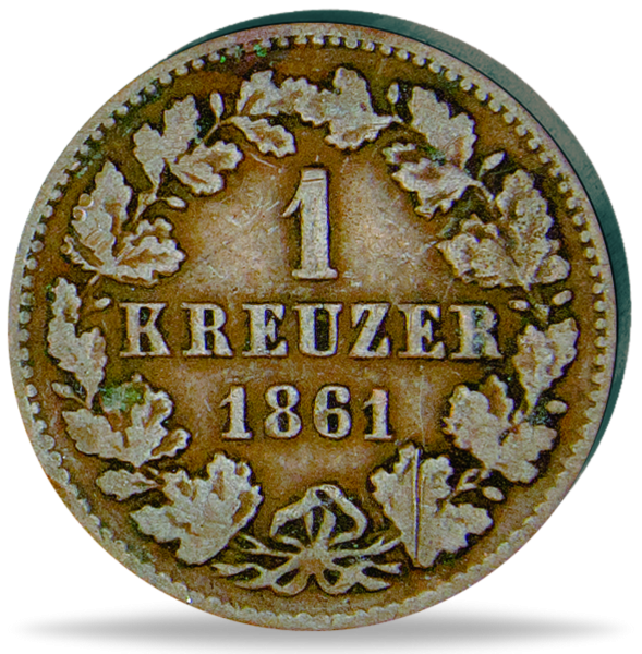 1 Kreuzer Nassau Herzog Adolph 1859-1863 - Münze Vorderseite