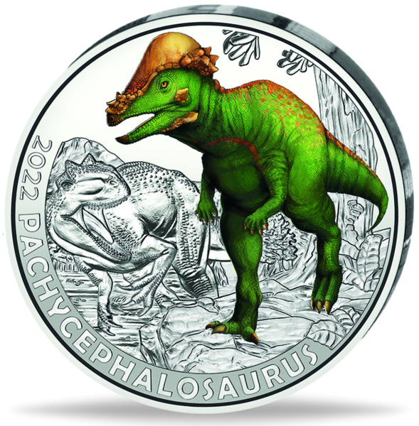 3 Euro Pachycephalosaurus - Münze Vorderseite
