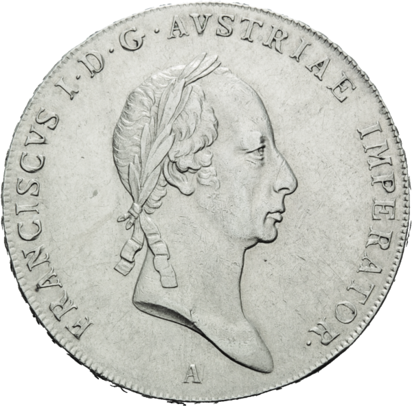 Konventionstaler Franz II. ältere Büste - Vorderseite Münze