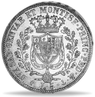 5 Lire König Carlo Felice Sardinien - Münze Rückseite 5 Lire König Carlo Felice Sardinien - Münze Rückseite