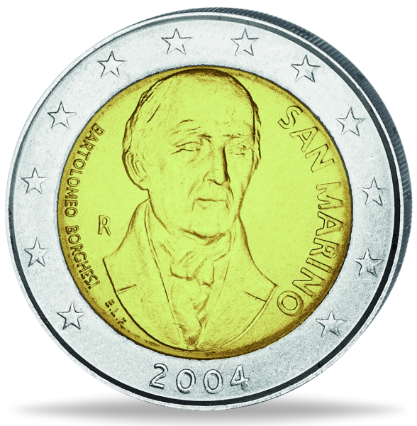 2 Euro Bartolomeo Borghesi - Münze Vorderseite