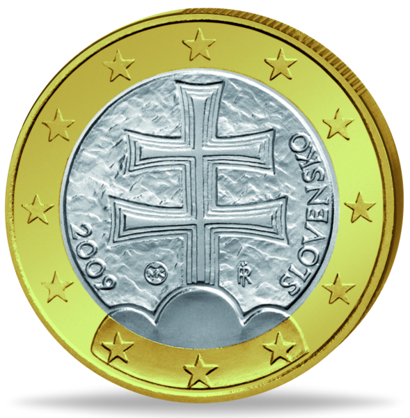Slowakei, 1 Euro 2009, bfr. - Münze Vorderseite