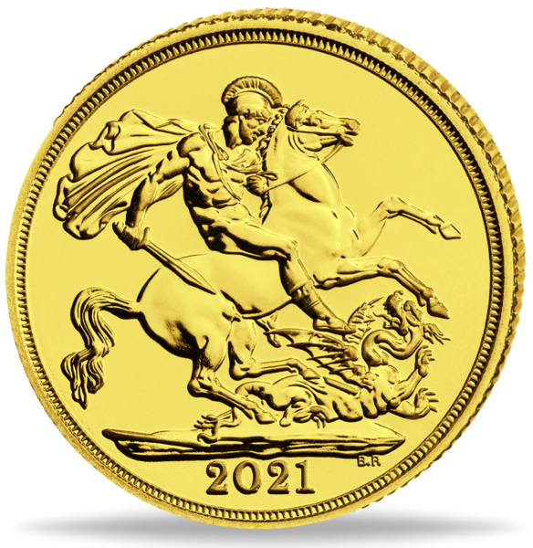 1 Pfundd Elizabeth II St.Georg - Münze Vorderseite