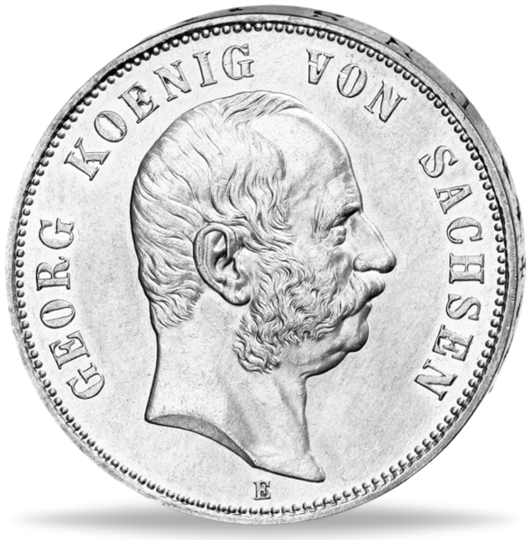5 Mark „König Georg“ 1904 - Silber - Münze Vorderseite