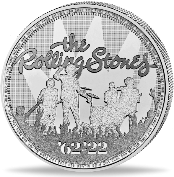 2 Pfund Rolling Stones - Vorderseite Münze